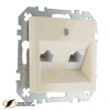 Розетка компьютерная rj45 двойная cat 6 Liregus Epsilon-Retro бежевая