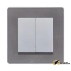 Рамка пластиковая 1 местная Kollinger Eleganz Acryl серая