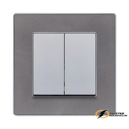 Рамка пластиковая 1 местная Kollinger Eleganz Acryl серая