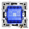 Перекрестный двухклавишный выключатель Voltum S70 графит VLS020506