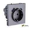 Розетка с USB зарядкой 2 порта А+C 2400mA Kollinger Eclipse серая