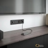 Розетка с USB зарядкой 2 порта А+C 3,0 mA Werkel черная матовая