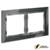 Рамка 2 местная стекло Voltum S70 графит VLS110206