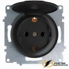 Розетка с крышкой ip44 16а 250в OneKey чёрная