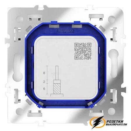 ТВ спутниковая розетка Voltum S70 белая глянцевая VLS060400