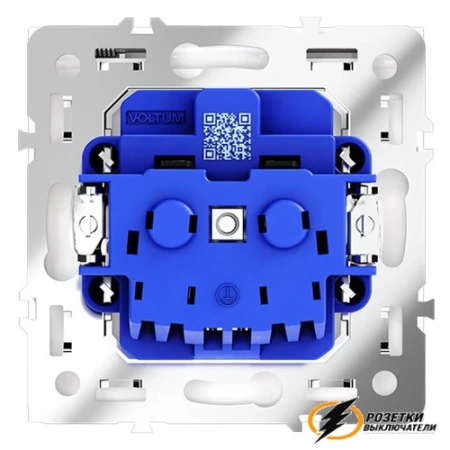 Розетка с крышкой ip40 16а 250в Voltum S70 белая матовая VLS040301