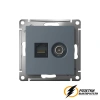 Розетка тв и интернет rj45 cat 6 AtlasDesign грифель