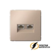 Компьютерная розетка rj45 двойная UTP cat 5e ArtGallery песочный