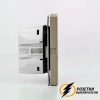 Зарядка USB 2 порта тип А-С 3000 mA ArtGallery шампань