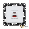 Зарядка USB 2 порта А+C 6000mA 65Вт Brionilux G белая матовая