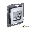 Розетка тв спутник и интернет rj45 cat 5e Kollinger Aspekt серая