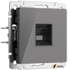 Розетка компьютерная rj45 cat 5e Werkel графит акрил