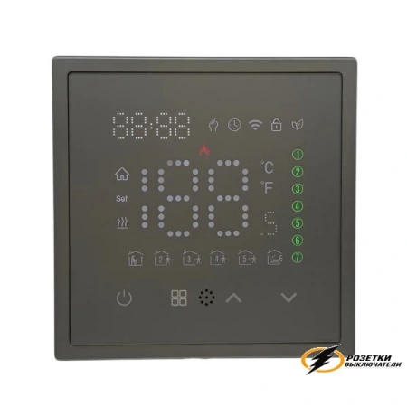 Терморегулятор теплого пола Wi-Fi цифровой Kollinger Eclipse серый