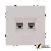 Розетка компьютерная rj45 двойная cat 6 Brionilux Z кашемир матовая