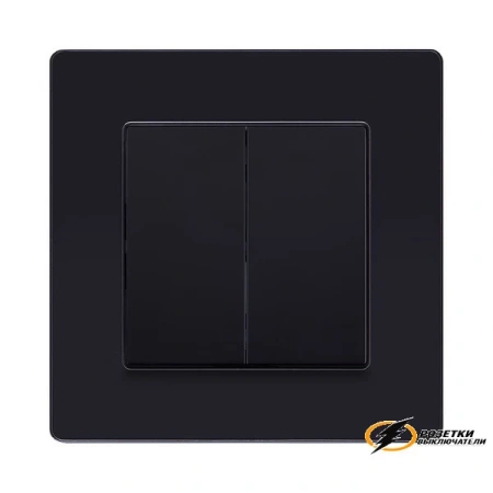 Рамка пластиковая 1 местная Kollinger Eleganz Acryl черная