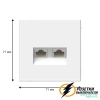 Компьютерная розетка rj45 двойная UTP cat 6 ArtGallery лотос