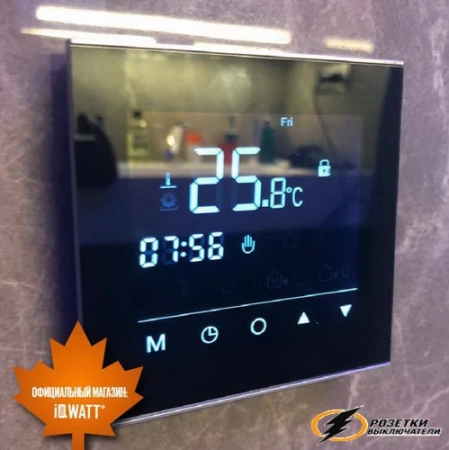 IQ Watt терморегулятор электронный черный