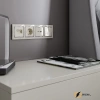 Розетка компьютерная rj45 двойная cat 5e Werkel слоновая кость
