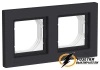 Рамка пластиковая 2 местная ip44 AtlasDesign карбон