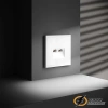 Розетка компьютерная rj45 двойная cat 6 Voltum S70 белая глянцевая VLS060200