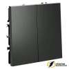 Выключатель двухклавишный Voltum S70 титан VLS020105