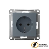 Розетка с заземлением 16а 250в AtlasDesign грифель