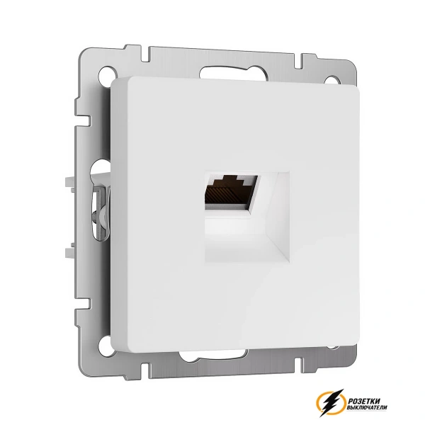 Розетка компьютерная rj45 cat 6 Werkel белая матовая