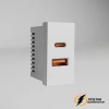 Модульная USB зарядкой 2 порта А+C 2,1 mA 45*22,5 Werkel белая