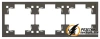 Рамка пластиковая 3 местная Rikett Standart капучино