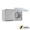 Розетка с выключателем одноклавишеым накладная ip54 16/10а 250в AtlasDesign Profi белая