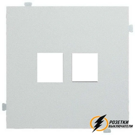 Розетка двойная HDMI Rikett серебро