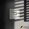 Розетка с USB зарядкой 2 порта, А 3,2 mA Voltum S70 сталь VLS040404