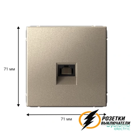 Компьютерная розетка rj45 UTP cat 5e ArtGallery шампань