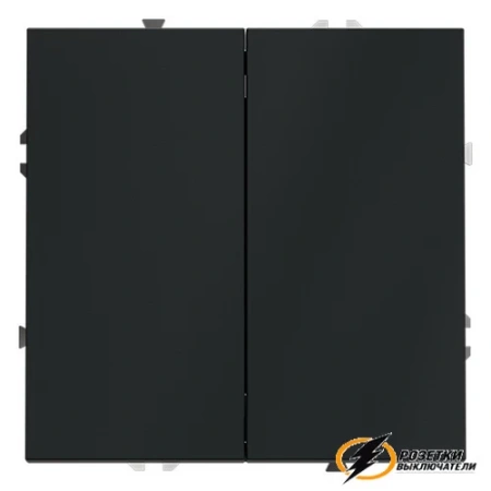 Выключатель проходной двухклавишный Voltum S70 графит VLS020306