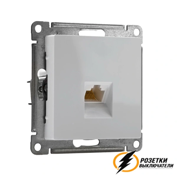 Компьютерная розетка rj45 UTP/FTP cat 5e AtlasDesign белая