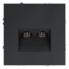 Розетка компьютерная rj45 двойная cat 6 Voltum S70 графит VLS060206