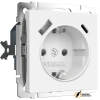 Розетка с USB зарядкой 2 порта А+C 3,0 mA Werkel белая матовая