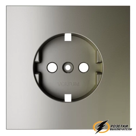 Накладка розетки с заземлением Voltum S70 шелк VLS000603