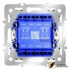 Перекрестный двухклавишный выключатель Voltum S70 Metal платина VLSM000310+VLS0205M