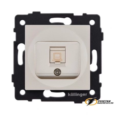 Розетка компьютерная rj45 cat 5e Kollinger Aspekt золото