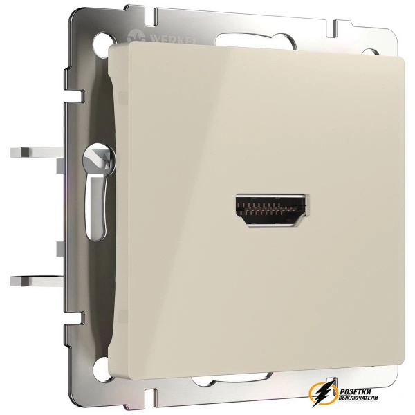 Розетка HDMI Werkel слоновая кость