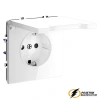 Розетка с крышкой ip40 16а 250в Voltum S70 белая глянцевая VLS040300