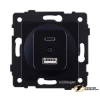 Зарядка USB 2 порта А+C 3000mA 20Вт Kollinger Aspekt черная