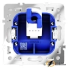 Розетка компьютерная rj45 rj45 cat 6 Voltum S70 белая матовая VLS060101