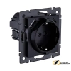 Розетка с USB зарядкой 2 порта А+C 2400mA Kollinger Aspekt черная