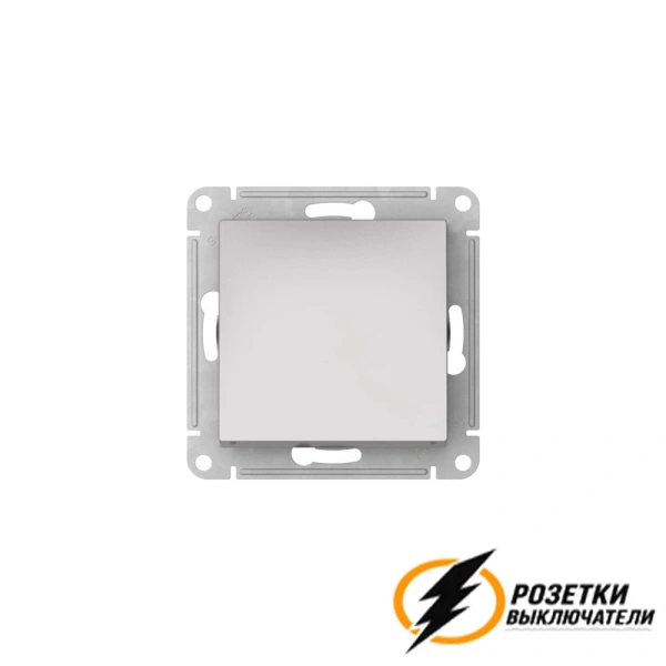 Выключатель проходной одноклавишный ip44 автозажимной AtlasDesign алюминий