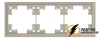 Рамка пластиковая 3 местная Rikett Classic латте