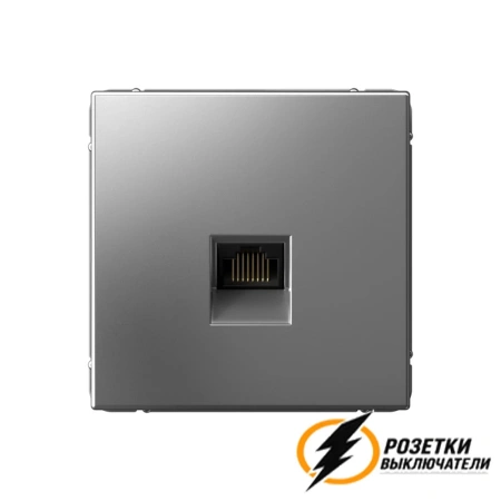 Компьютерная розетка rj45 UTP cat 5e ArtGallery сталь