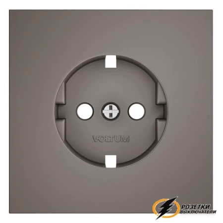Накладка розетки с заземлением Voltum S70 капучино VLS000613