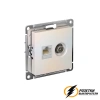 Розетка тв и интернет rj45 cat 6 AtlasDesign жемчуг
